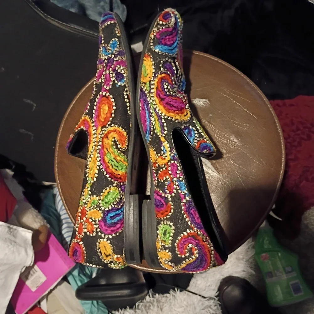 Giorgio Brutini Men's Colorful Fabric Slip On Loafers US Shoe Size 13